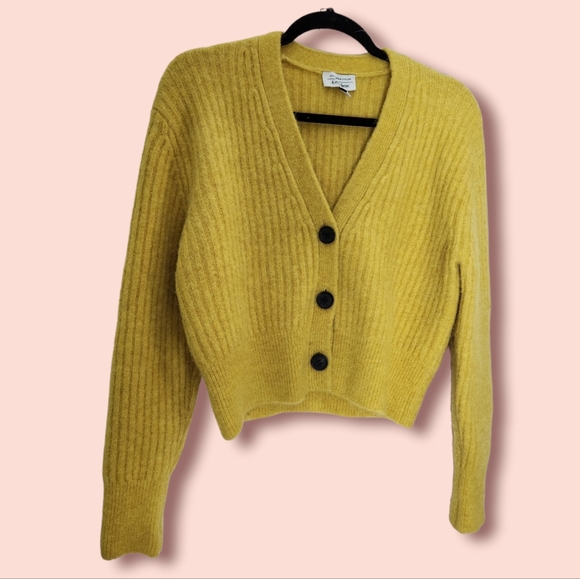 & Other Stories Sweaters - & Other Stories Alpaca Wool Yellow Sweater Cardigan